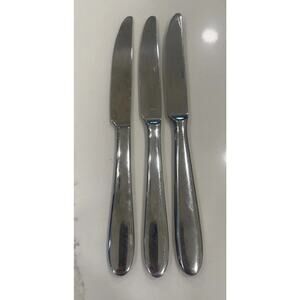 Oneida Stainless Mooncrest Set Of 3 Dinner Knives 9.5” Flatware 18/10